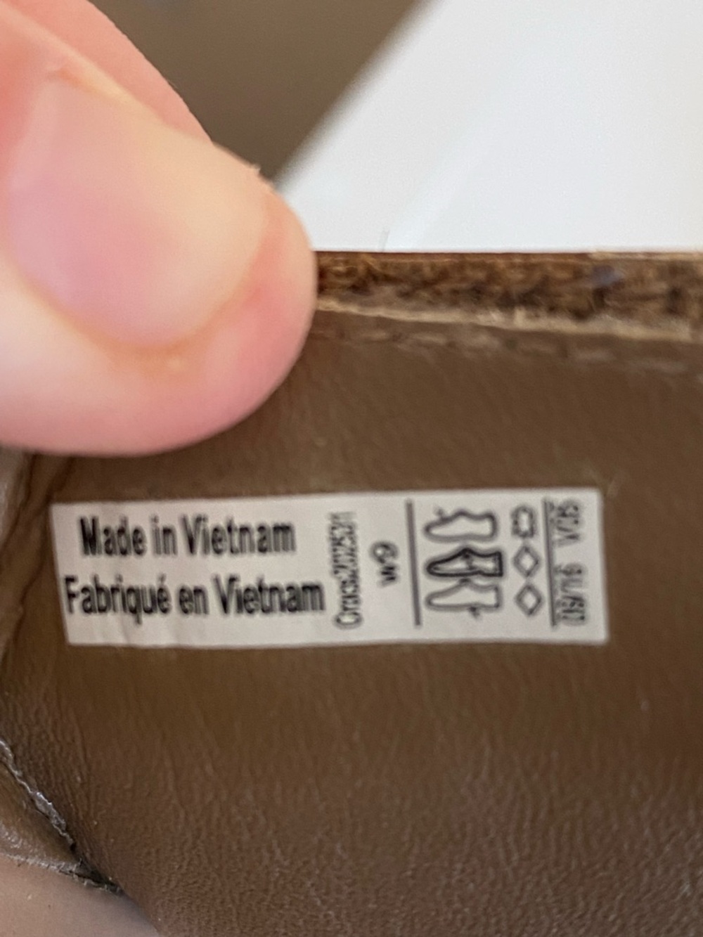 Crocs A-Leigh Sandal Woman 9 Wedge Heel Slides Brown Leather Adjustable - Picture 9 of 11